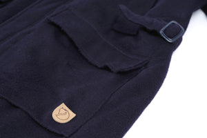 Fjallraven x Baur Navy Blue Wool Loden Overcoat, Size M