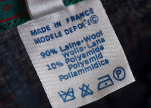 Kenzo Vintage Paisley Pattern Wool Long Dress, Size XS