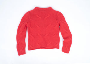 Brunello Cucinelli Coral Pink Chunky 100% Cashmere Sweater, Size S