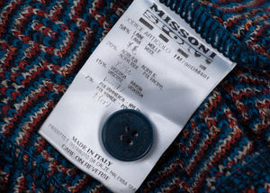 Missoni Wool Blend Button Front V-neck Vest, Men's L
