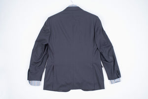 Corneliani Super 150's Wool 2 Button Graphite Blue Blazer, EU 52R, US 42R
