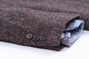 Harris Tweed Brown Wool Sport Coat Blazer, US 40R, EU 50