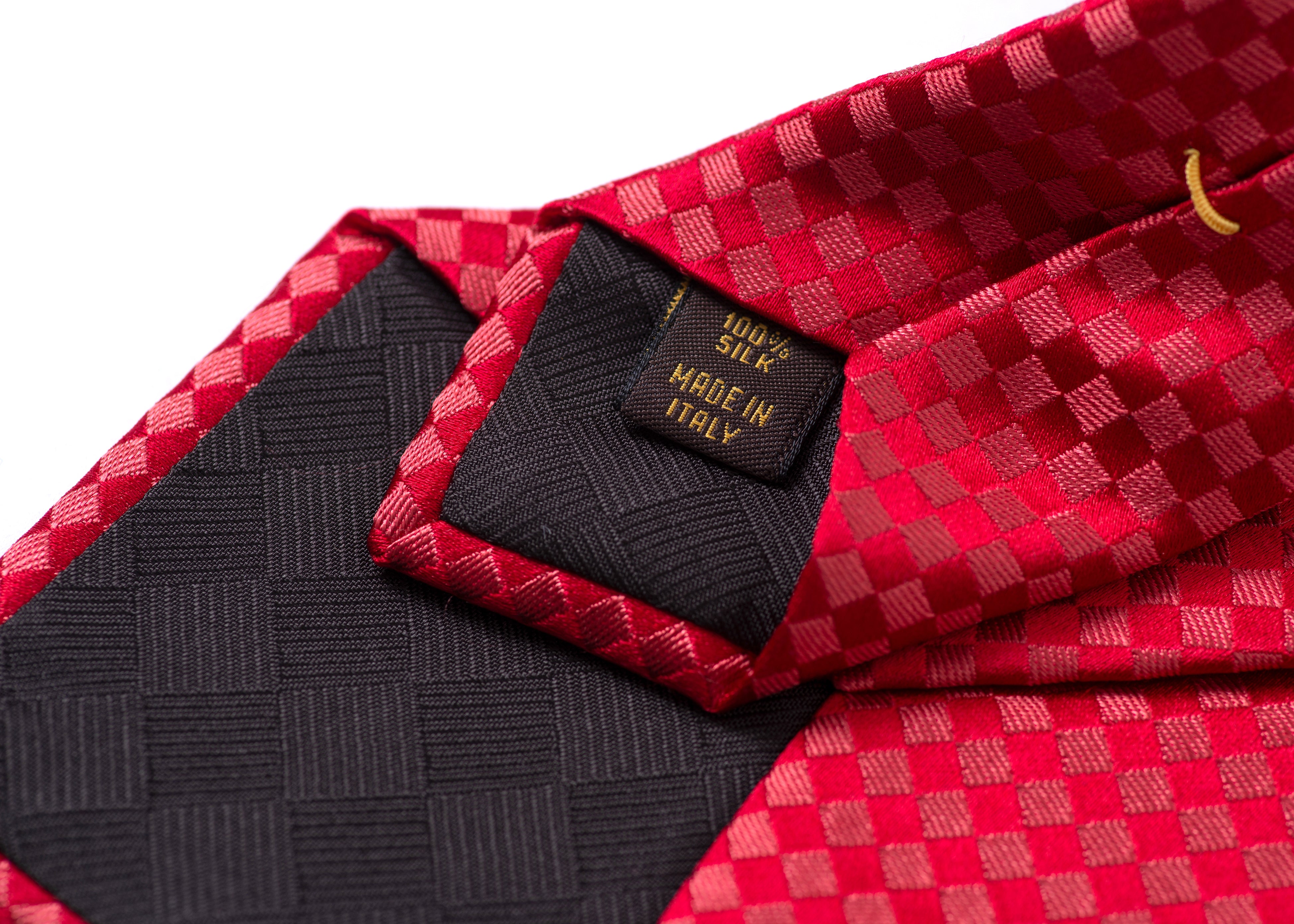 Louis Vuitton LV Dual Tie Red Silk