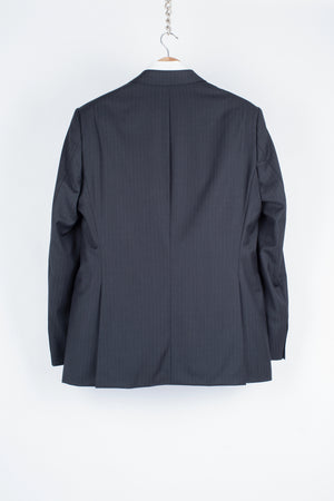 Hugo Boss Super 120's Wool Gray Striped 2 Pieces Suit, US 44R, EU 54