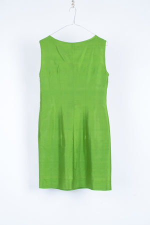 Moschino Cheap And Chic Green Silk Cocktail Dress, SIZE M