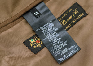 Brushed Brown Cashmere - Wool Blend by Loro Piana Blazer, USA 40R, EU 50