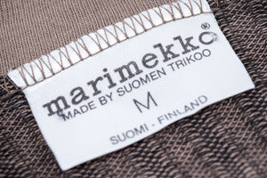 Vintage Marimekko Striped Khaki Brown Oversized Jumper, Women's M