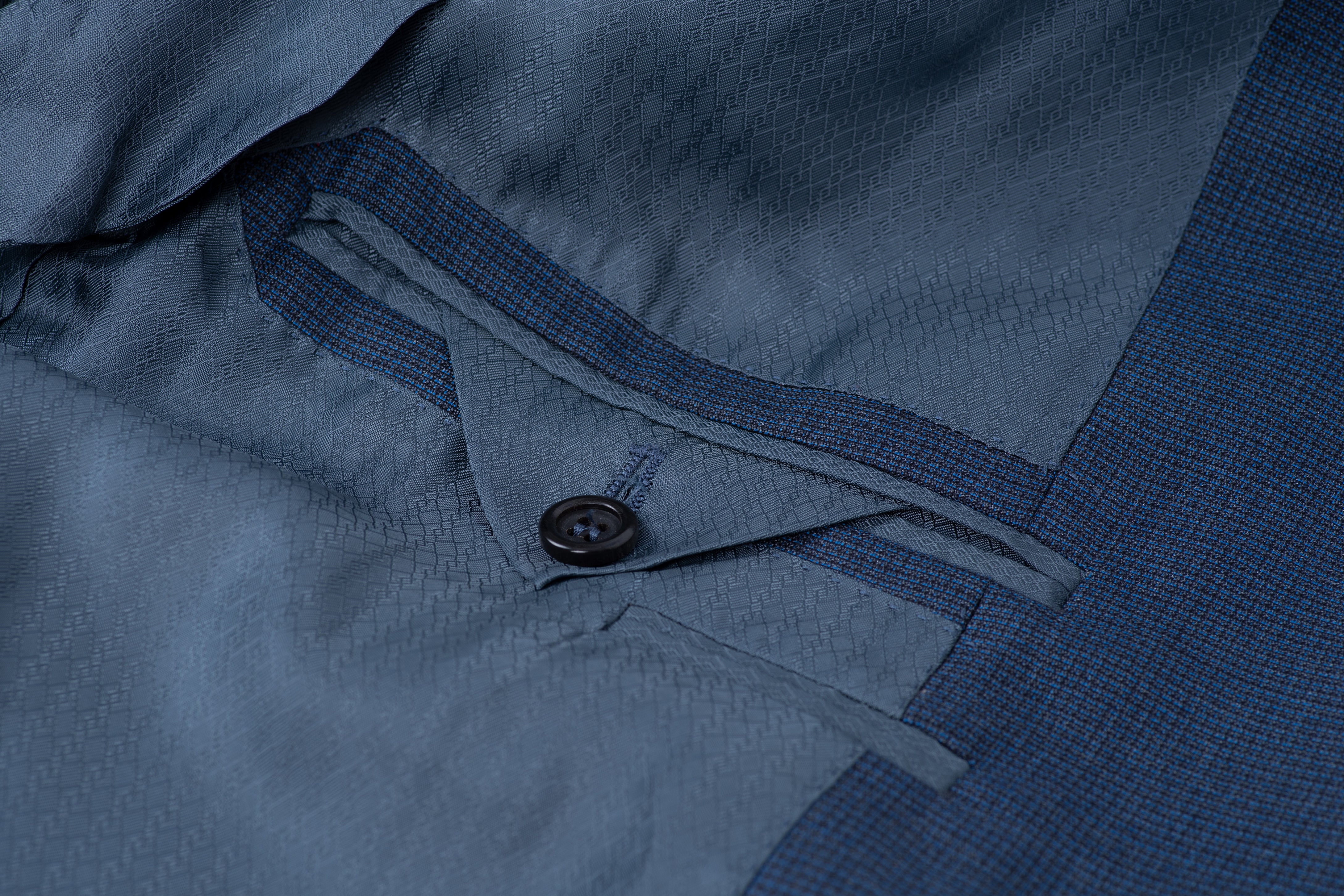 Canali Exclusive Silk & Wool Blue Blazer Jacket, SIZE US 42R, EU 52R