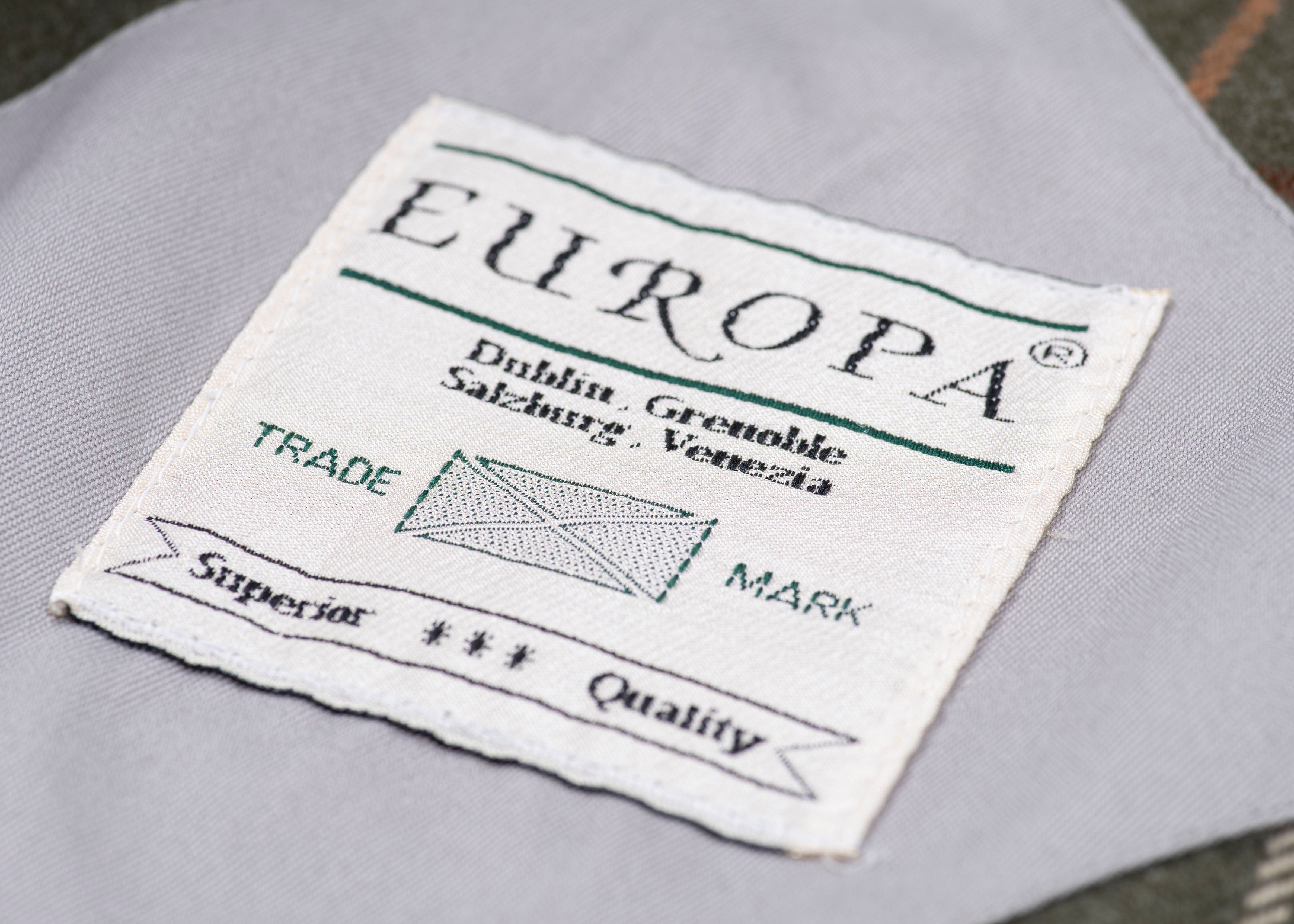 Men's Vintage Gray Gabardine Mac Coat, Size EU 46, USA 36R
