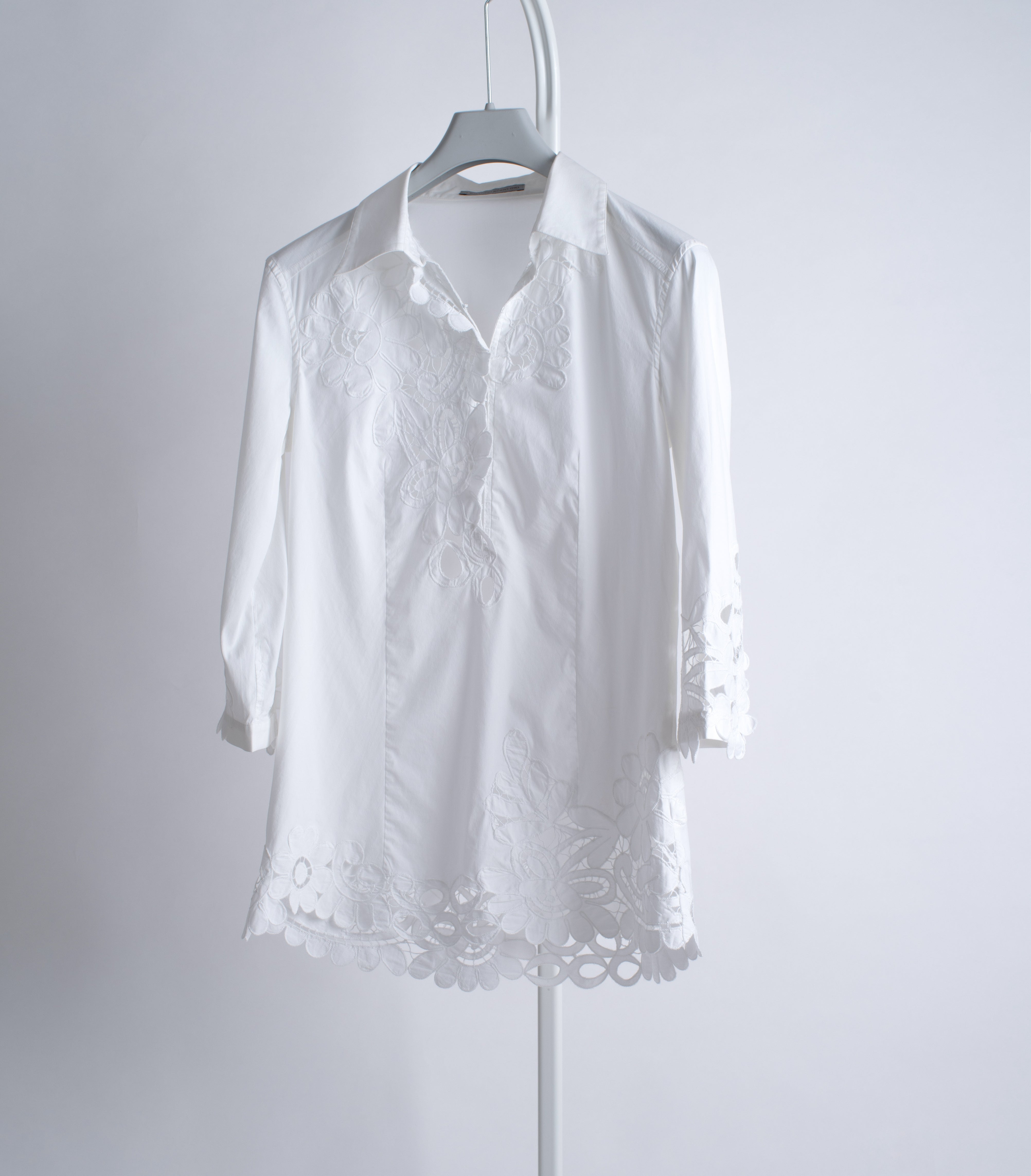 Ermanno Scervino Broderie Anglaise White Shirt, Size S