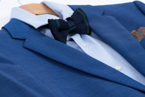 Hugo Boss Astian Micro Pattern Blue Wool 2 Button Blazer, US 34R, EU 44