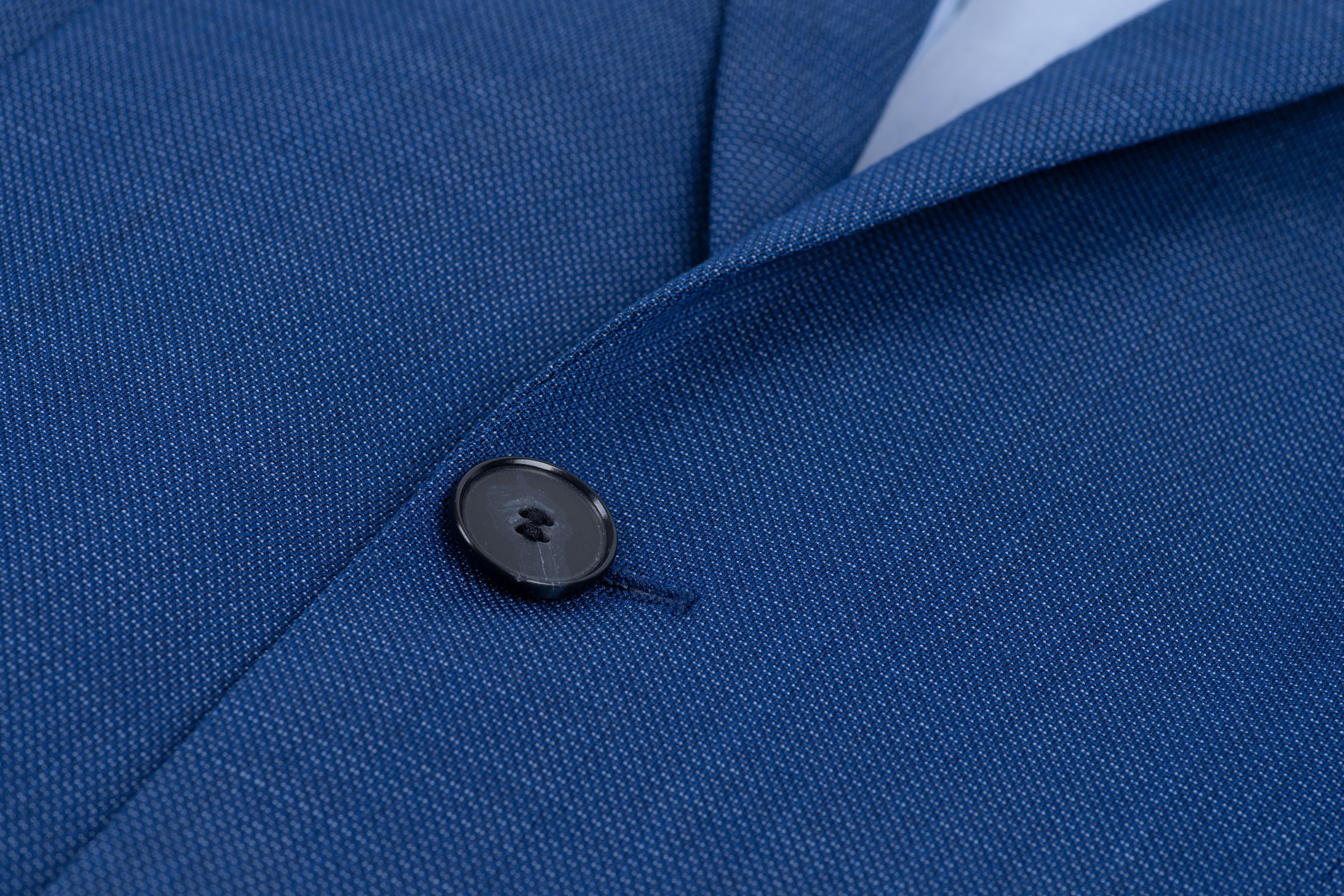Hugo Boss Astian Micro Pattern Blue Wool 2 Button Blazer, US 34R, EU 44