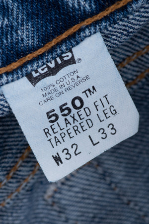 Levi’s 550 Relaxed Fit Vintage New Blue Jeans, W32/L33
