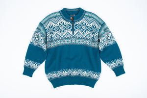 Dale Of Norway Teal Blue Nordic Sweater, Men's M