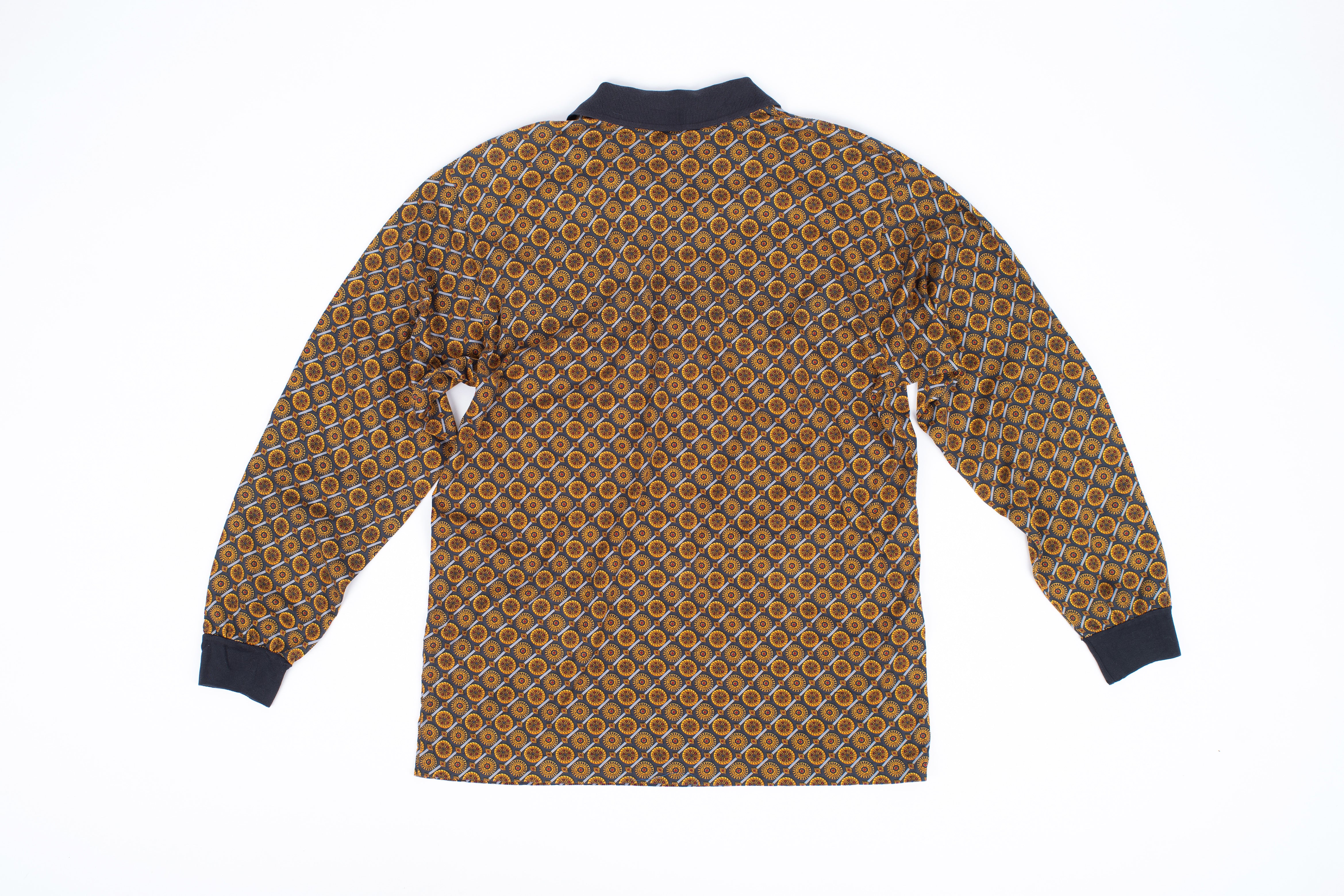 Christian Dior Vintage Long Sleeve Mercerised Cotton Polo Shirt, L