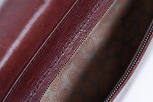 Vintage Burgundy Leather Medium Briefcase
