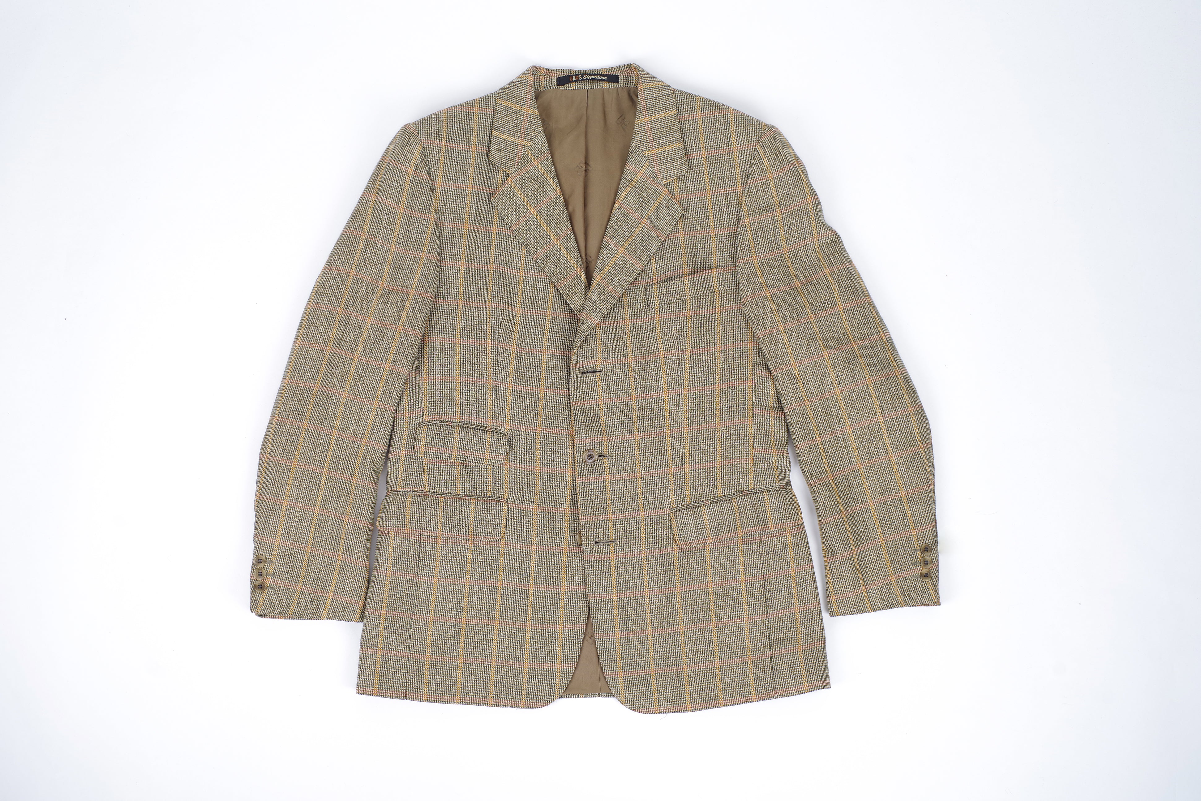 Daks Wool Silk and Linen Summer 3 Button Blazer, US 40R, EU 50