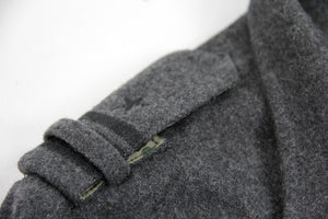 DANIELE ALESSANDRINI Gray Melton Wool Blend Jacket, Size L