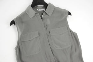 T by Alexander Wang 100% Silk Sleeveless Shirtdress, Size S