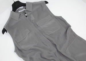 T by Alexander Wang 100% Silk Sleeveless Shirtdress, Size S