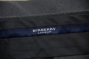 BURBERRY Gray Pleated Wool Blend Pants SIZE 42 - secondfirst