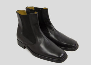 BALLY Black Leather Chelsea Boots SIZE USA 9 - secondfirst