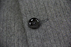 Hugo Boss 2 Button Gray Herringbone Blazer Jacket US 44R, EU 54 - secondfirst