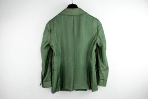 Sportmax Green Silk Chiffon Unstructured Layered Blazer, SIZE XS