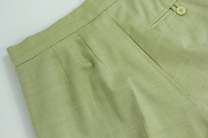 Piazza Sempione Silk Blend Pistachio Green Straight Leg Pants, SIZE S