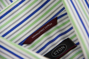 ETON Classic Striped Pointed Collar Tailored Shirt SIZE 38 15 - secondfirst
