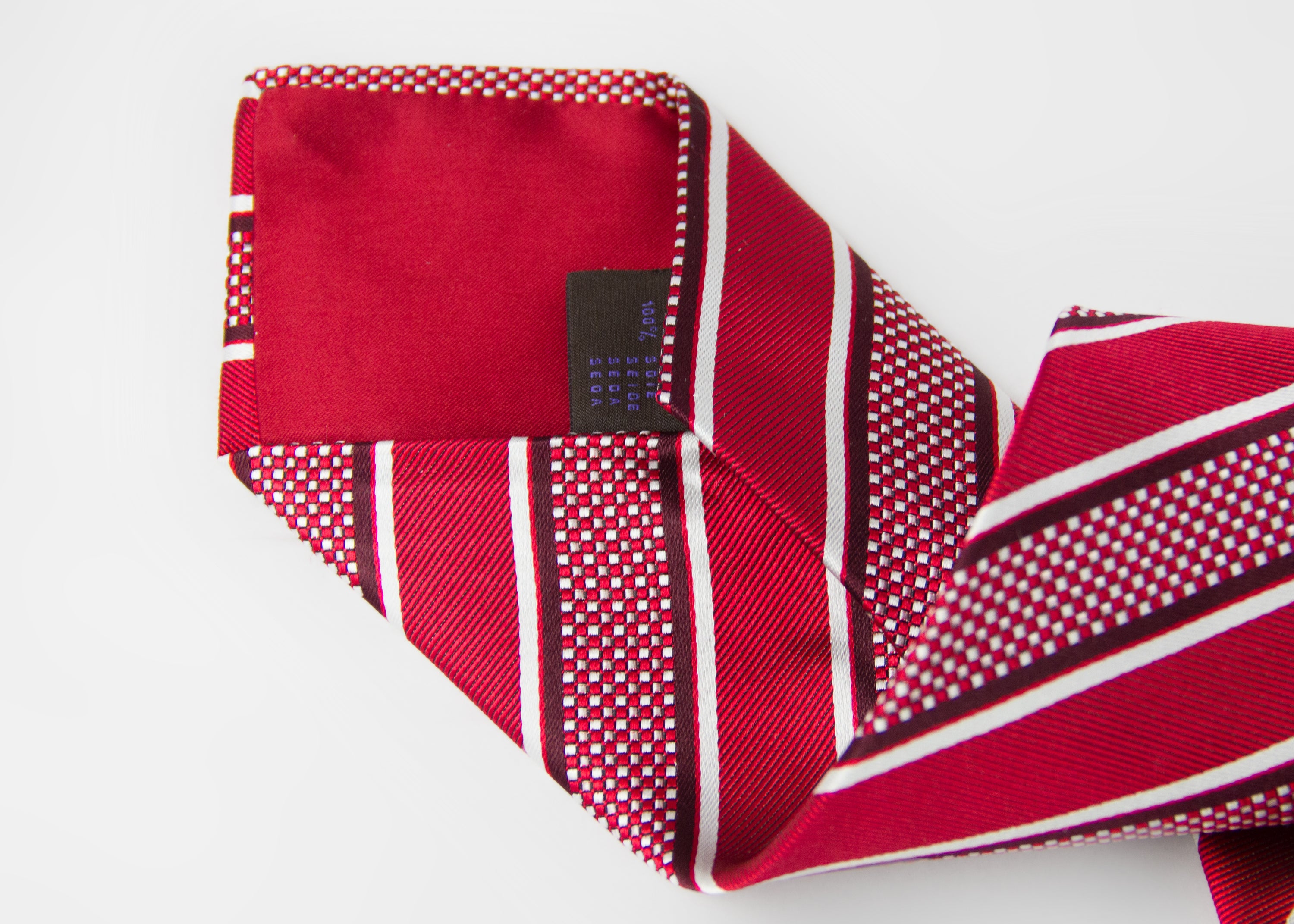 Etro Milano Striped Red Silk Tie - secondfirst