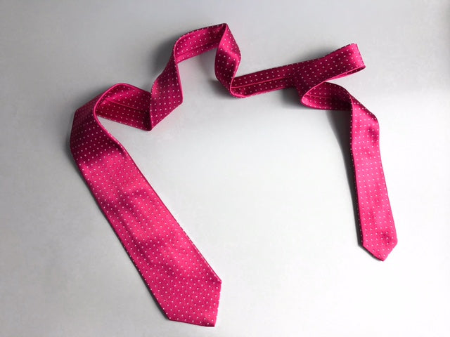 Kiton Napoli Pink Woven Silk Dotted Necktie