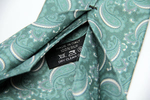 Tom Ford Paisley Pattern Dark Green Silk Classic Necktie