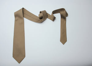 Hermes Classic H Pattern Brown Silk Necktie