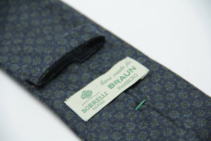 Luigi Borrelli Napoli Blue Green Wool Necktie