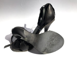 Acne Studios Brown Braided Leather Platform Heels, EU 38, US 5