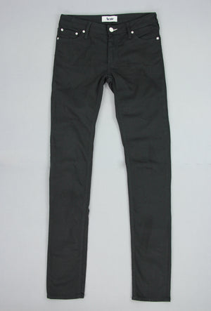 Acne Kex Wet Black Skinny Fit Black Stretch Jeans, Size 27/34