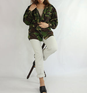 Camouflage Combat Military Shirt Jacket, Size M
