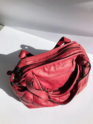 Aridza Bross Pink Opium Soft Leather Handbag