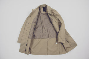 J. Lindeberg Khaki Brown Mac Coat, Size EU 48, US 38