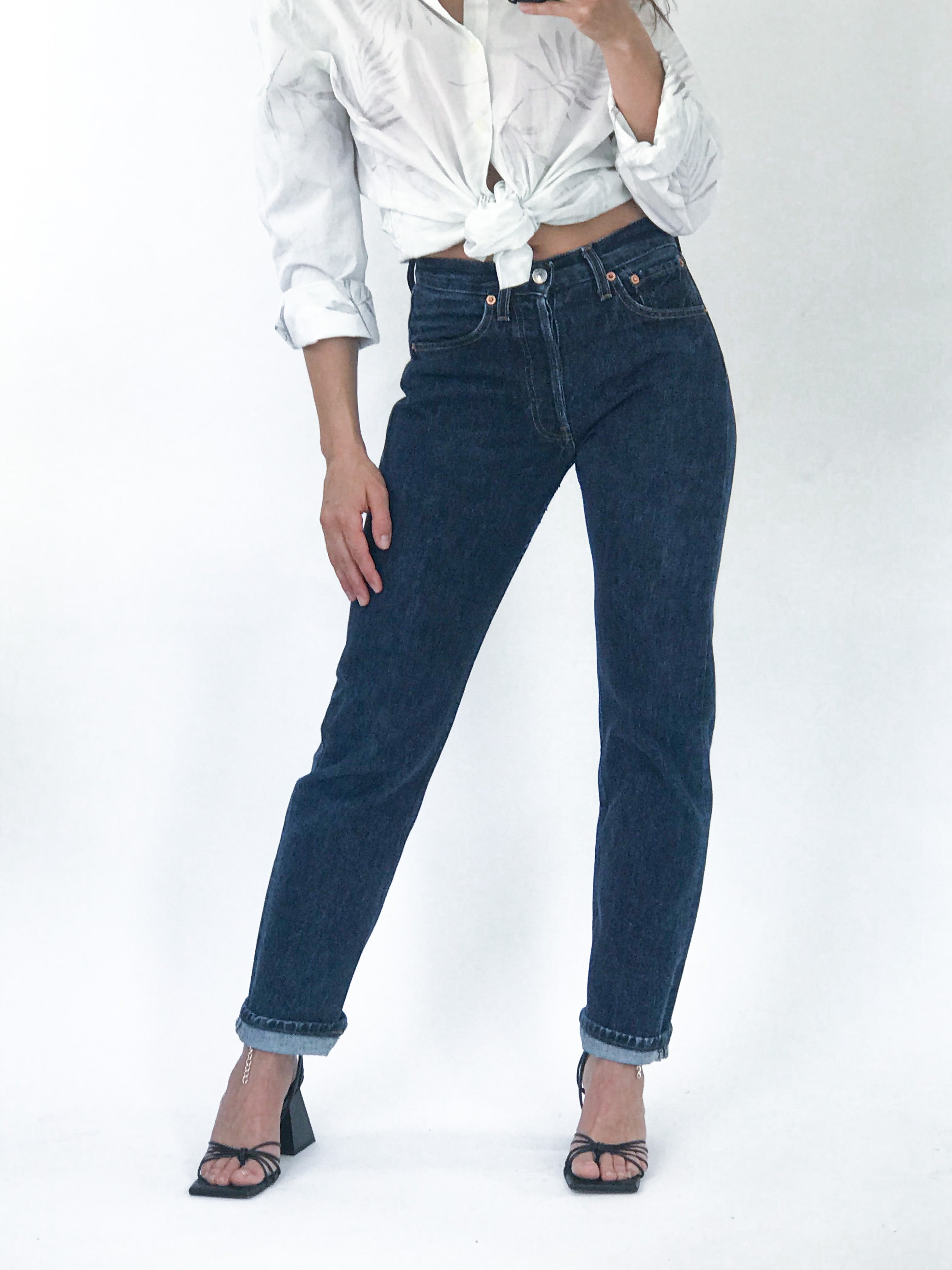 Levi'S 501 Vintage Dark Blue Women'S Jeans, W27/L30 – Secondfirst