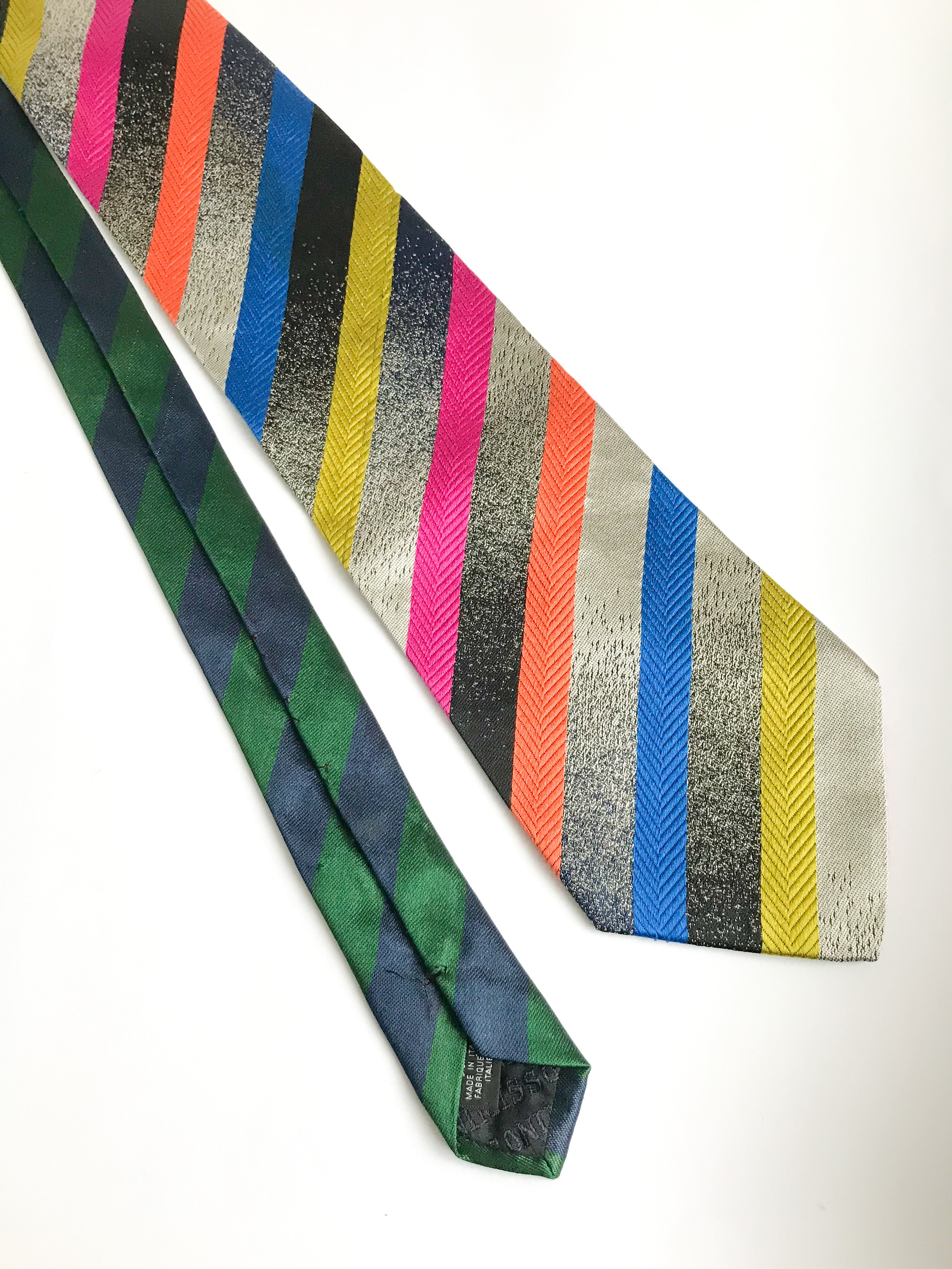 Missoni Cravatte Striped Colorful Silk Tie
